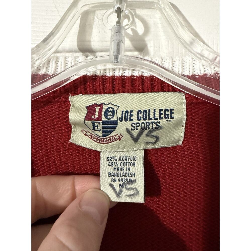 Vintage Joe College IU Cardigan Sweater Sz M Big Ten NCAA - Picture 2 of 6
